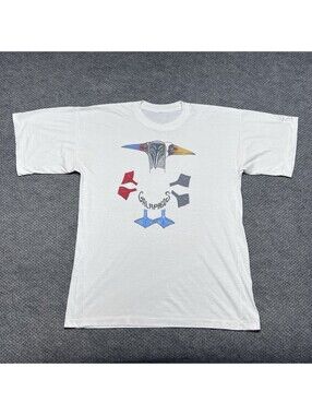 Vintage 1990S Peacock Galapagos Art Promo Shirt Large Men’s White Rare Nature